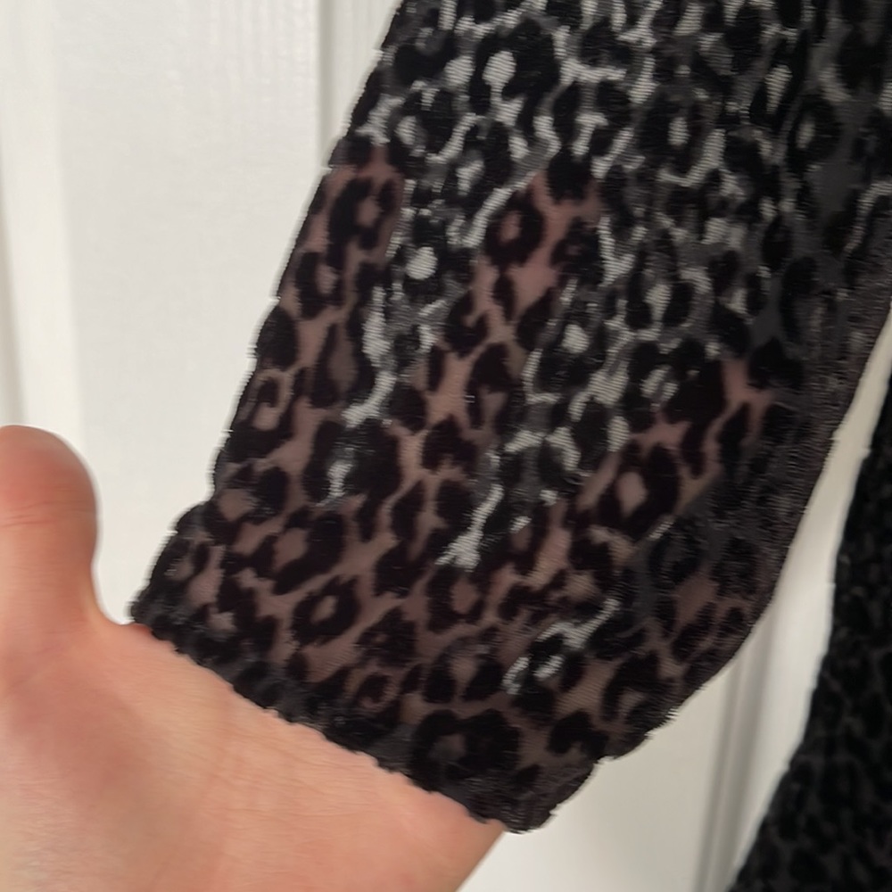 The Kooples Flocked Leo Mini Dress - Picture 4 of 5